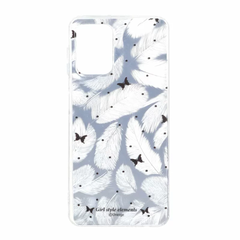 قاب اطلسی دور ژله ای طرح پر Samsung Galaxy A22 4G / M22 / M32 4G / F22 - کد 118 - تصویر 2
