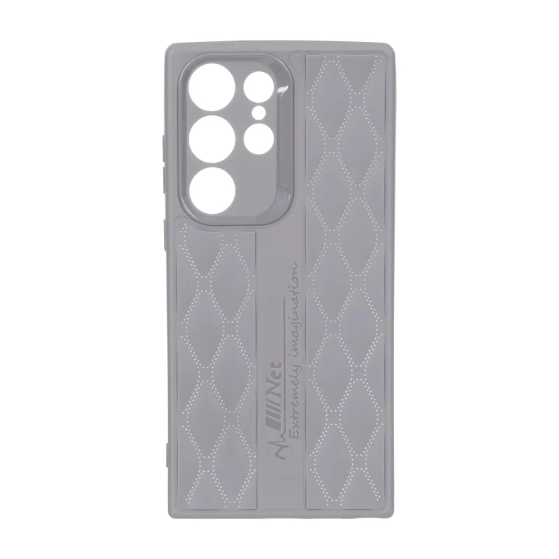 قاب پافر لوزی Imagination دور لنز براق Samsung Galaxy S23 Ultra - طوسی - تصویر 2