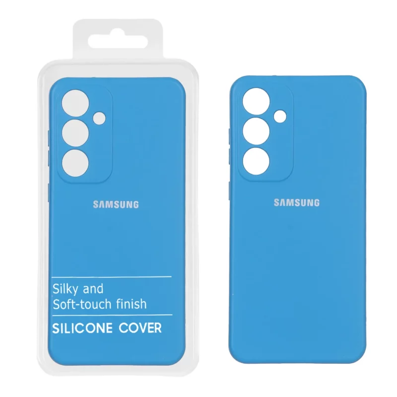 قاب نیو سیلیکون محافظ لنزدار RFF مدل Samsung Galaxy S24 FE - آبی (پک دار) - تصویر 2