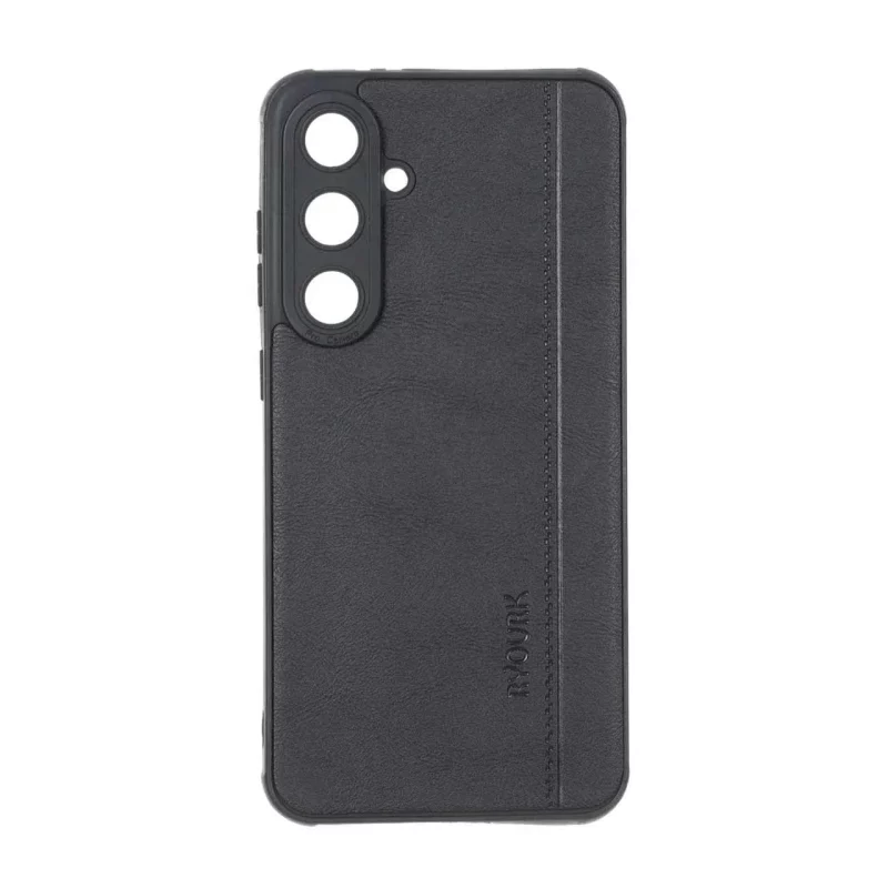 قاب طرح چرم RYOURK مدل Samsung Galaxy S24 FE - مشکی - تصویر 2