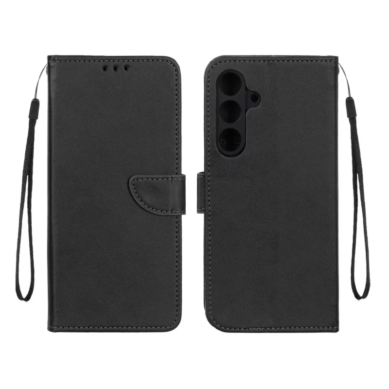 کیف چرمی موبایل مگنتی محافظ لنزدار Samsung Galaxy S25 FE - مشکی - تصویر 2