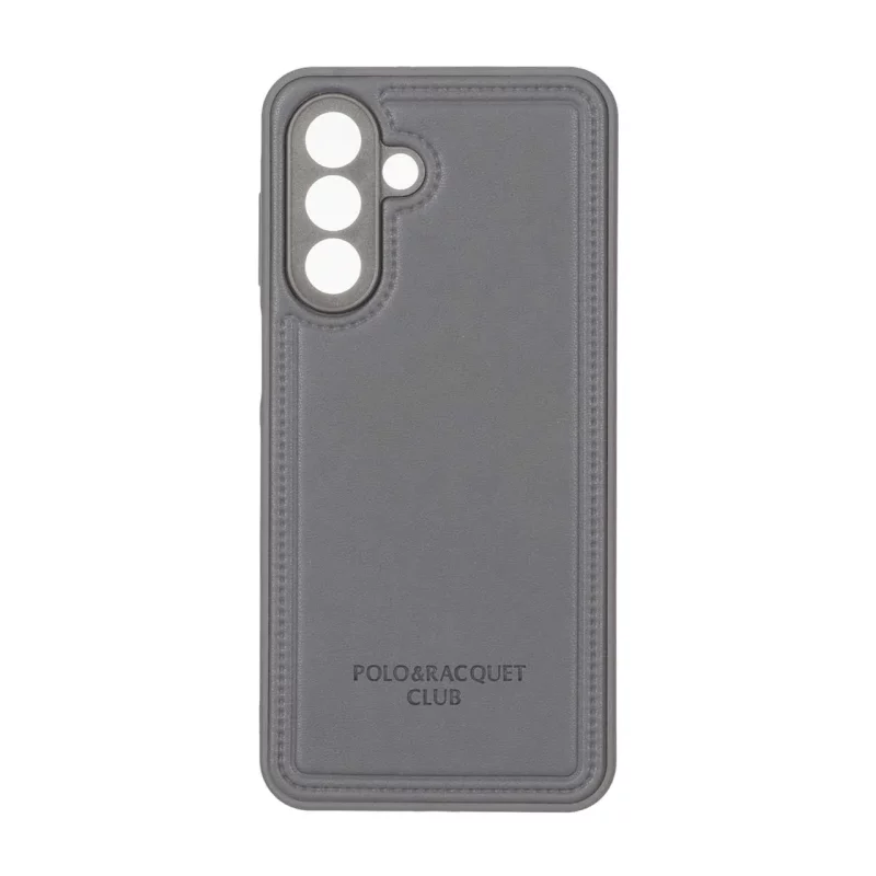قاب چرمی Polo طرح دوخت محافظ لنزدار Samsung Galaxy A17 / A26 - خاکستری - تصویر 2