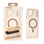 قاب اورجینال Syndee مات Magsafe مدل Samsung Galaxy A12 / M12 / F12 - قهوه ای (پک دار)