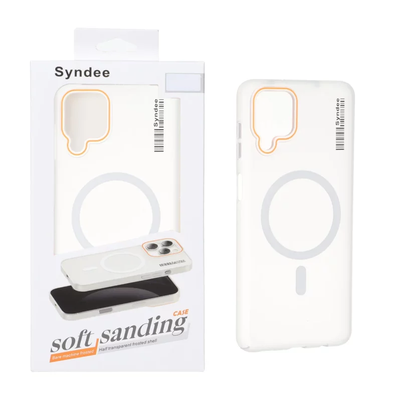 قاب اورجینال Syndee مات Magsafe مدل Samsung Galaxy A12 / M12 / F12 - سفید (پک دار) - تصویر 2