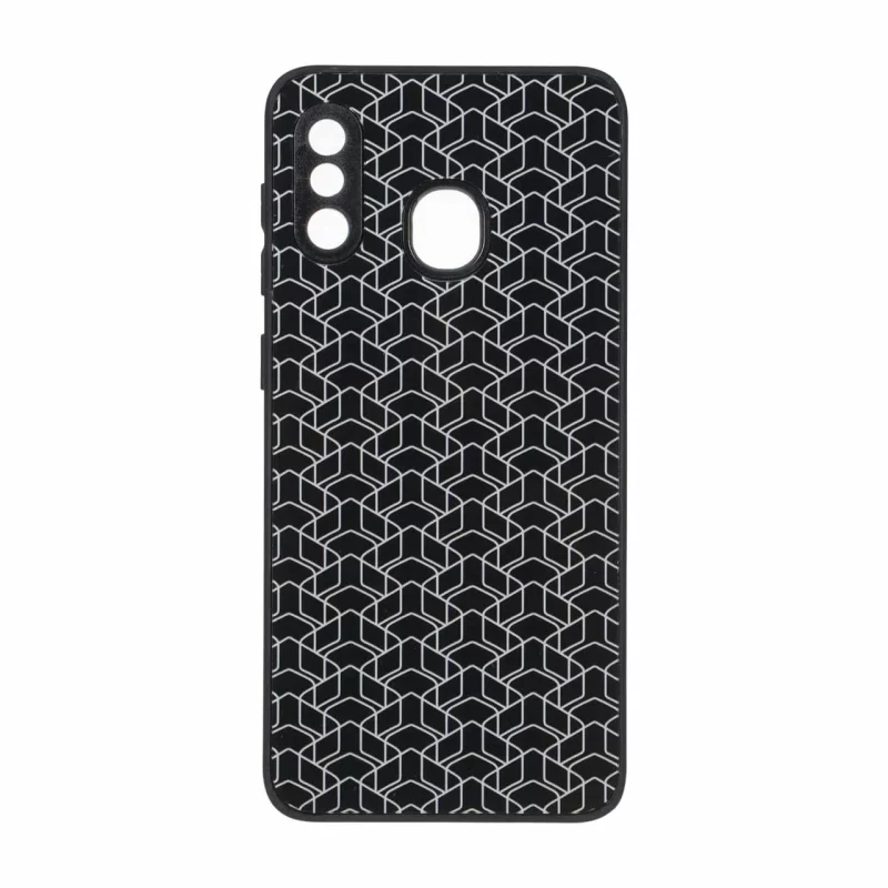 قاب روبیک پشت براق محافظ لنزدار Samsung Galaxy A30 / A20 - مشکی - تصویر 2