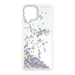 قاب آکواریومی اکلیلی دور ژله ای نگین دار Samsung Galaxy A22 4G / M22 / M32 4G / F22 - طرح 42