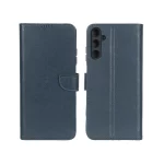 کیف چرمی موبایل مگنتی محافظ لنزدار KRF مدل Samsung Galaxy A05s - سرمه ای