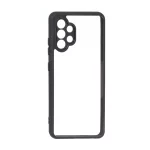 قاب پشت سخت شفاف محافظ لنزدار دور رنگی Samsung Galaxy A32 4G - مشکی