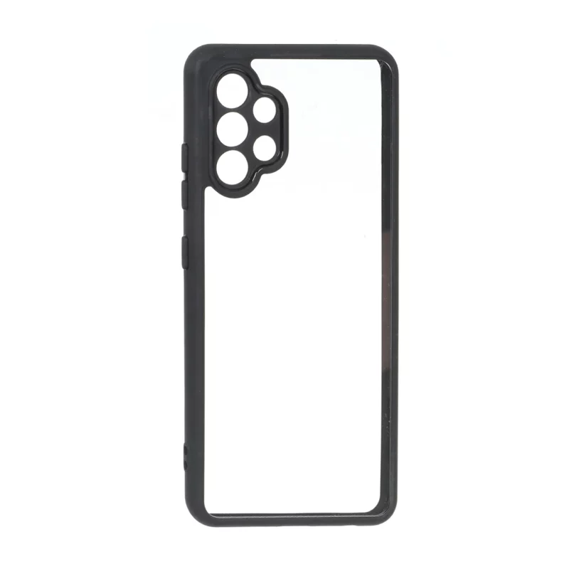قاب پشت سخت شفاف محافظ لنزدار دور رنگی Samsung Galaxy A32 4G - مشکی - تصویر 2