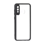 قاب پشت سخت شفاف محافظ لنزدار دور رنگی Samsung Galaxy A30 / A20 - مشکی