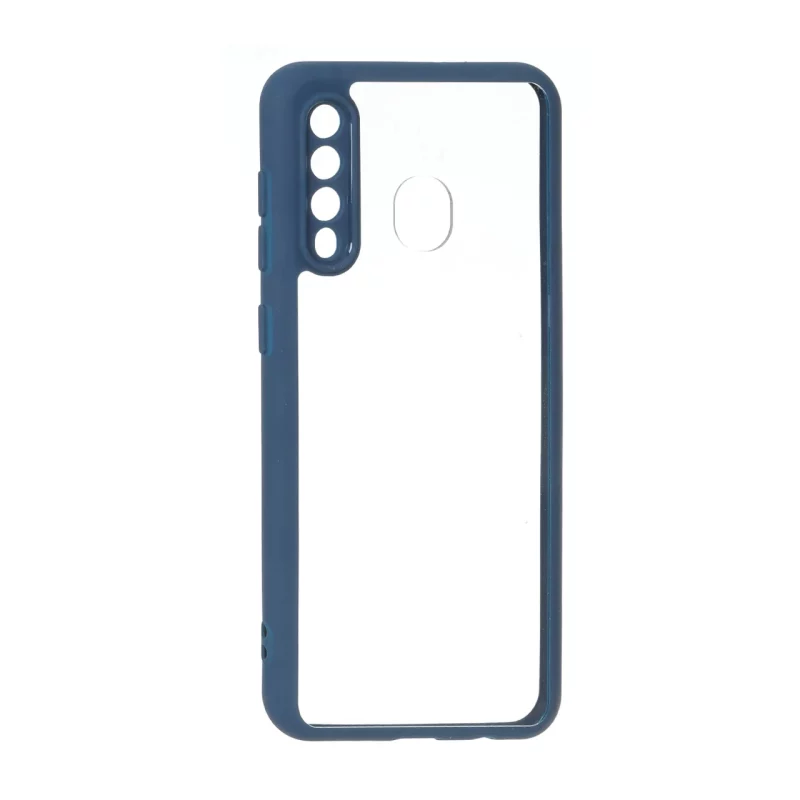 قاب پشت سخت شفاف محافظ لنزدار دور رنگی Samsung Galaxy A30 / A20 - سرمه ای - تصویر 2