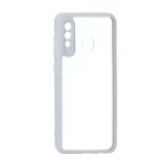 قاب پشت سخت شفاف محافظ لنزدار دور رنگی Samsung Galaxy A30 / A20 - طوسی