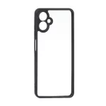 قاب پشت سخت شفاف محافظ لنزدار دور رنگی Samsung Galaxy A06 - مشکی