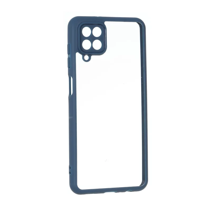 قاب پشت سخت شفاف محافظ لنزدار دور رنگی Samsung Galaxy A12 / M12 / F12 - سرمه ای - تصویر 2