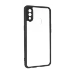قاب پشت سخت شفاف محافظ لنزدار دور رنگی Samsung Galaxy A10s - مشکی