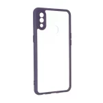 قاب پشت سخت شفاف محافظ لنزدار دور رنگی Samsung Galaxy A10s - بنفش
