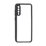 قاب پشت سخت شفاف محافظ لنزدار دور رنگی Samsung Galaxy A50 / A50s / A30s - مشکی