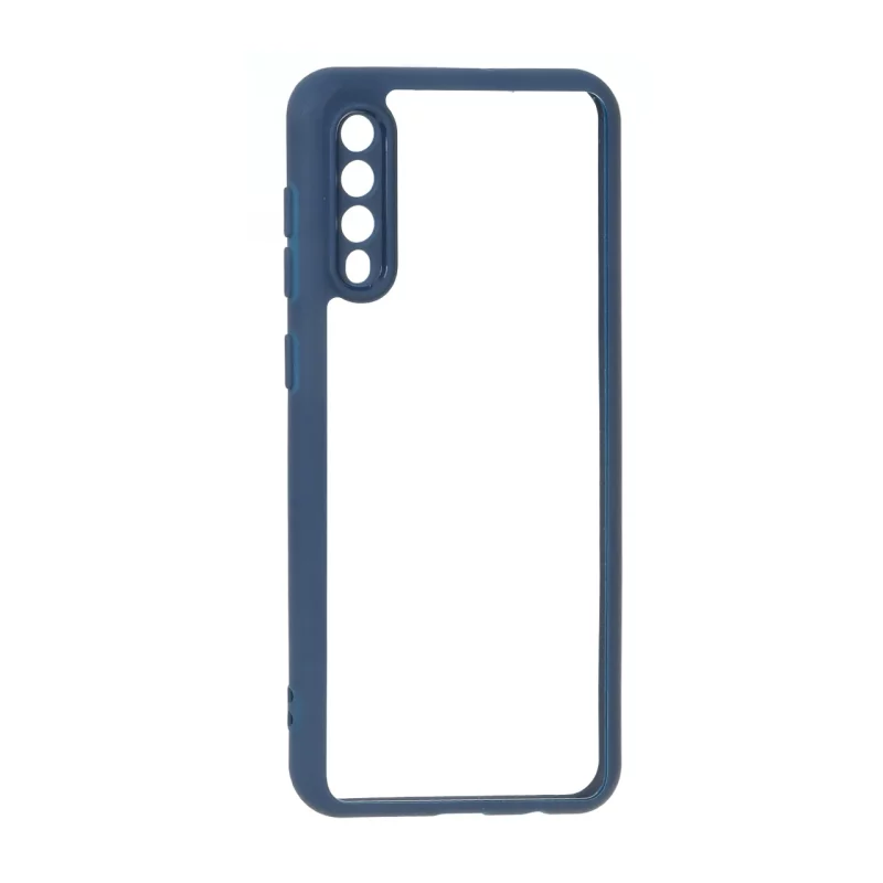 قاب پشت سخت شفاف محافظ لنزدار دور رنگی Samsung Galaxy A50 / A50s / A30s - سرمه ای - تصویر 2