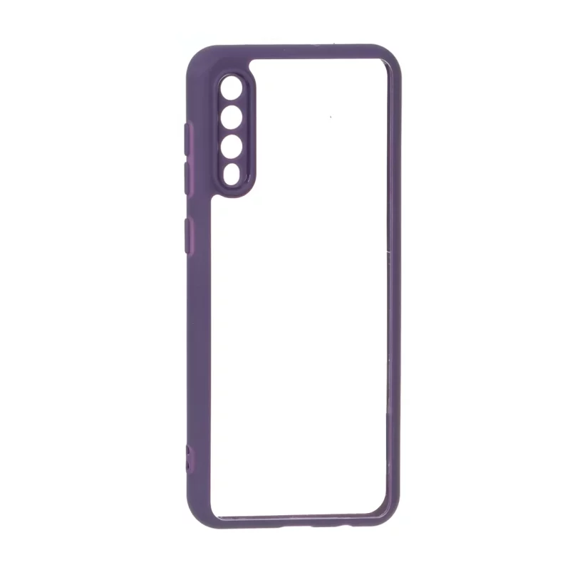 قاب پشت سخت شفاف محافظ لنزدار دور رنگی Samsung Galaxy A50 / A50s / A30s - بنفش - تصویر 2