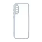 قاب پشت سخت شفاف محافظ لنزدار دور رنگی Samsung Galaxy A50 / A50s / A30s - طوسی