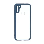 قاب پشت سخت شفاف محافظ لنزدار دور رنگی Samsung Galaxy A11 / M11 - سرمه ای