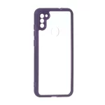 قاب پشت سخت شفاف محافظ لنزدار دور رنگی Samsung Galaxy A11 / M11 - بنفش