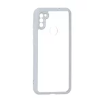 قاب پشت سخت شفاف محافظ لنزدار دور رنگی Samsung Galaxy A11 / M11 - طوسی