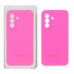 قاب سیلیکونی پاک کنی محافظ لنزدار اورجینال Samsung Galaxy A37 - صورتی فانتزی (پک اصلی)