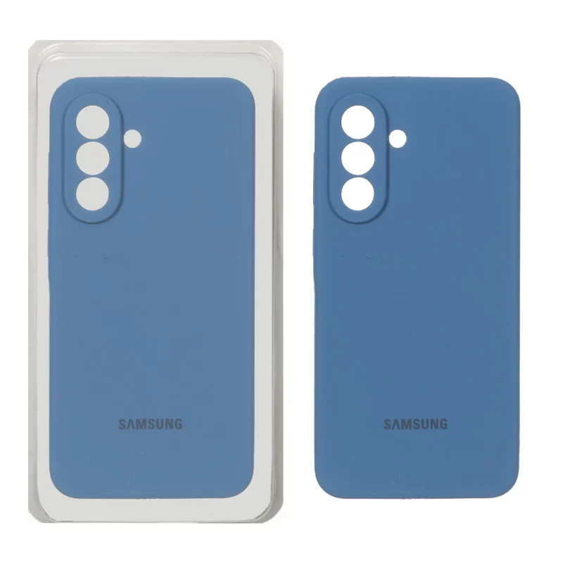 قاب سیلیکونی پاک کنی محافظ لنزدار اورجینال Samsung Galaxy A37 - آبی تیره (پک اصلی) - تصویر 2