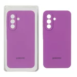 قاب سیلیکونی پاک کنی محافظ لنزدار اورجینال Samsung Galaxy A57 - ارغوانی (پک اصلی)