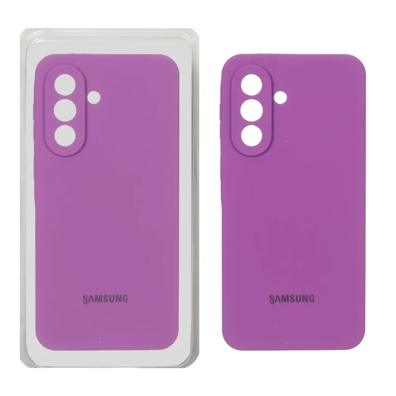قاب سیلیکونی پاک کنی محافظ لنزدار اورجینال Samsung Galaxy A57 - ارغوانی (پک اصلی) - تصویر 2