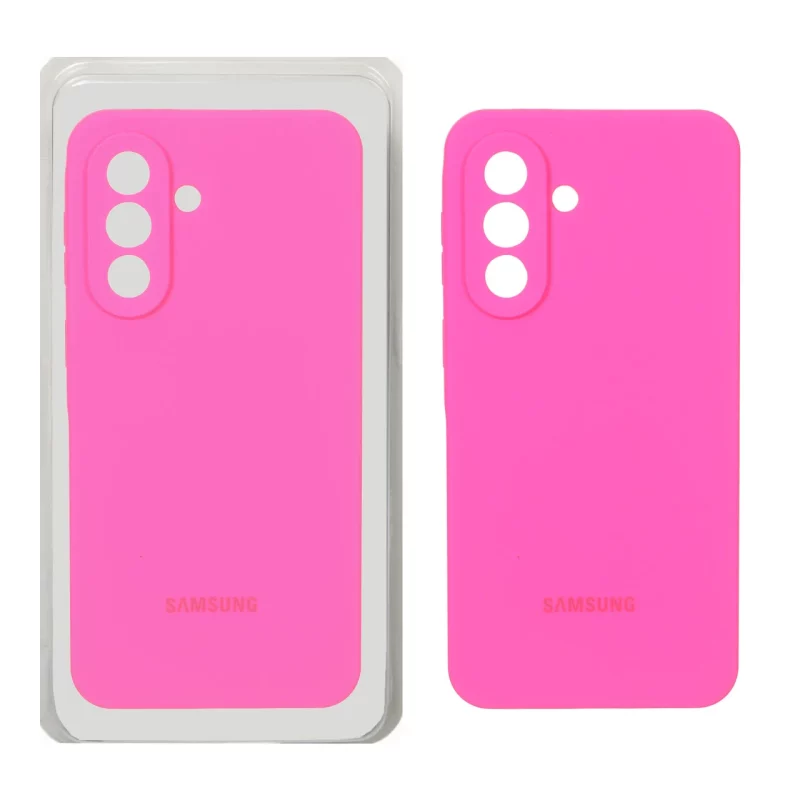 قاب سیلیکونی پاک کنی محافظ لنزدار اورجینال Samsung Galaxy A57 - صورتی فانتزی (پک اصلی) - تصویر 2