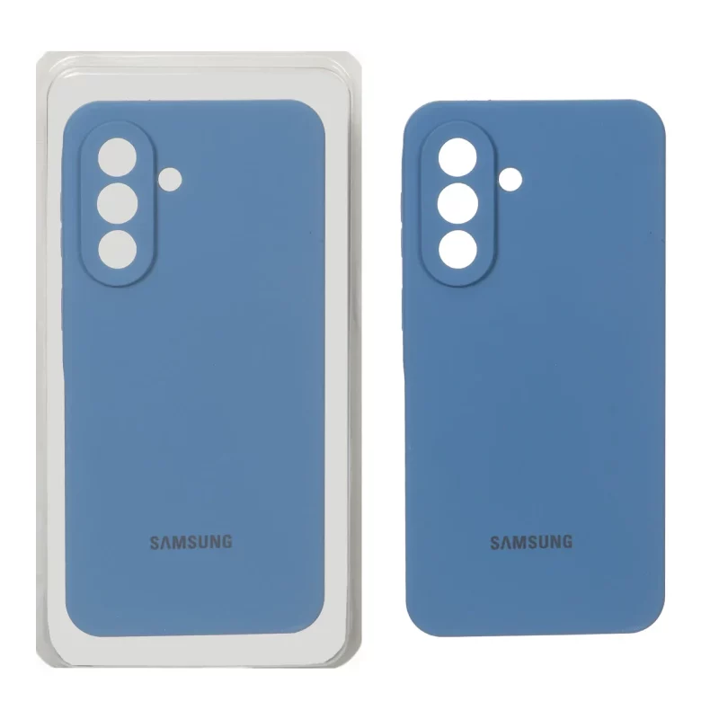 قاب سیلیکونی پاک کنی محافظ لنزدار اورجینال Samsung Galaxy A57 - آبی تیره (پک اصلی) - تصویر 2