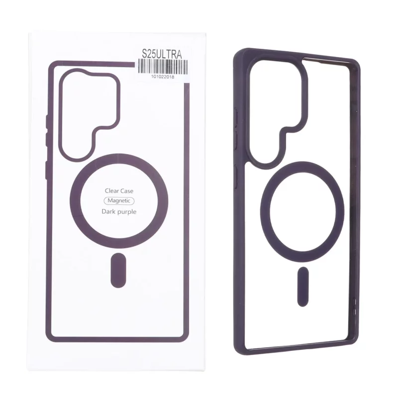 قاب شفاف Samsung Galaxy S25 Ultra با قابلیت شارژ MagSafe - بنفش (پک دار) - تصویر 2