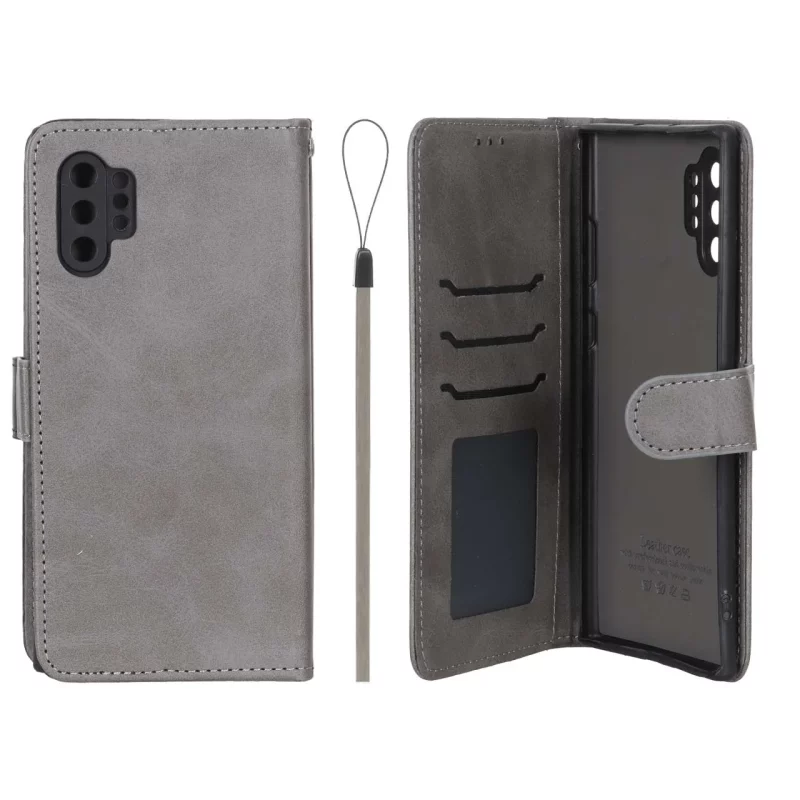 کیف موبایل مگنتی درجه یک داخل خز MNC Plus مدل Samsung Galaxy Note 10 Plus - خاکستری - تصویر 2