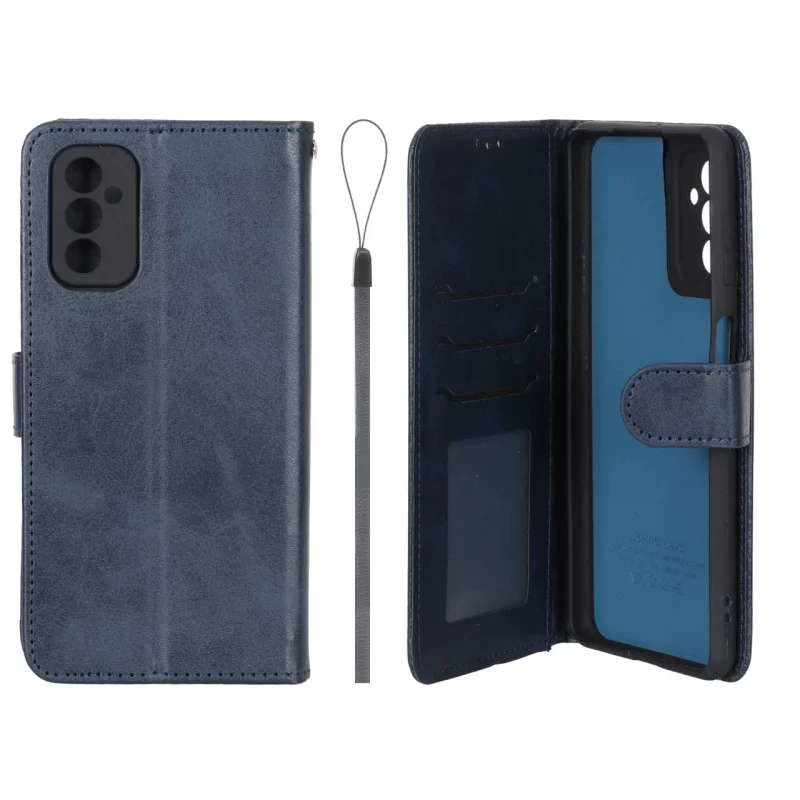 کیف موبایل مگنتی درجه یک داخل خز MNC Plus مدل Samsung Galaxy M52 - سرمه ای - تصویر 2