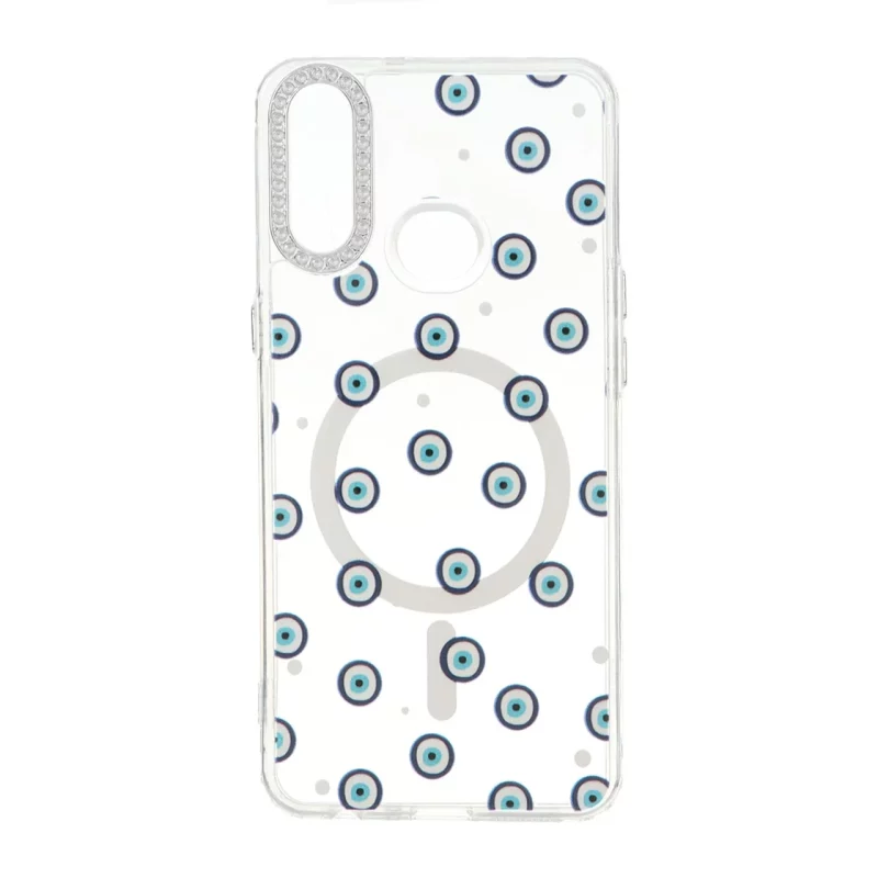قاب ژله ای شفاف طرح مگ سیف دور لنز نگین دار Samsung Galaxy A10s - کد 92 - تصویر 2