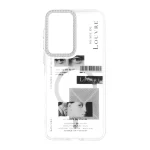 قاب ژله ای شفاف طرح مگ سیف دور لنز نگین دار Samsung Galaxy A37 - کد 124