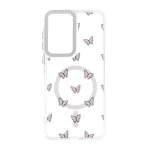 قاب ژله ای شفاف طرح مگ سیف دور لنز نگین دار Samsung Galaxy A37 - کد 127
