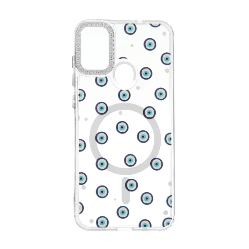 قاب ژله ای شفاف طرح مگ سیف دور لنز نگین دار Samsung Galaxy A11 / M11 - کد 196 - تصویر 2