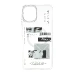 قاب ژله ای شفاف طرح مگ سیف دور لنز نگین دار Samsung Galaxy A06 - کد 206