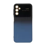 قاب Auto Focus دو رنگ محافظ لنز گلس دار Samsung Galaxy A14 - مشکی سرمه ای