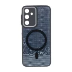 قاب شطرنجی لنز کربن طرح مگ سیف محافظ لنزدار Samsung Galaxy A16 - سرمه ای