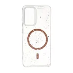 قاب اکلیلی طرح مگ سیف لنز کروم Samsung Galaxy A52 / A52s - قهوه ای