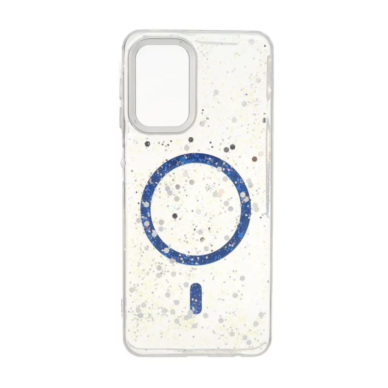 قاب اکلیلی طرح مگ سیف لنز کروم Samsung Galaxy A22 4G / M22 / M32 4G / F22 - آبی کاربنی - تصویر 2