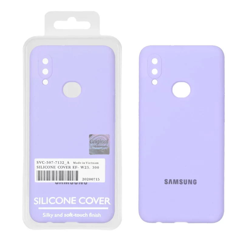 قاب سیلیکونی پاک کنی اورجینال Master Quality مدل Samsung Galaxy A10s - بنفش روشن (پک دار) - تصویر 2
