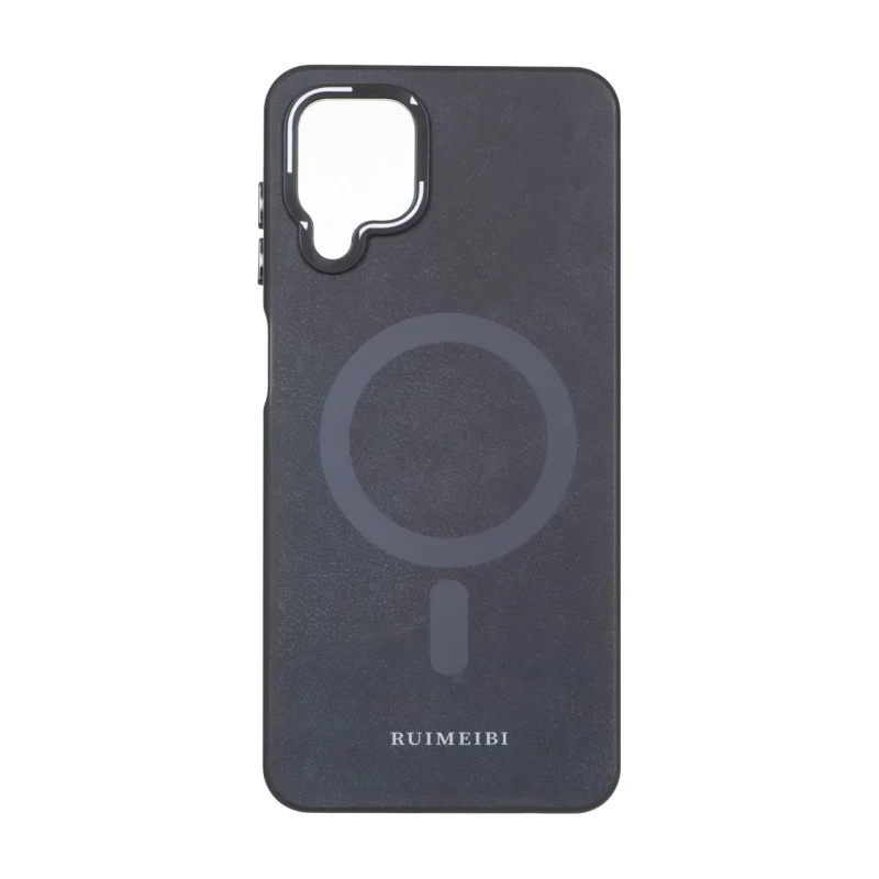 قاب Ruimeibi طرح مگ سیف لنز خطی Samsung Galaxy A12 / M12 / F12 - سرمه ای تیره - تصویر 2