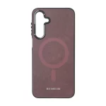قاب Ruimeibi طرح مگ سیف لنز خطی Samsung Galaxy A16 - زرشکی