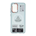 قاب Caution مات طرح مگ سیف دکمه متال Samsung Galaxy A52 / A52s - آبی