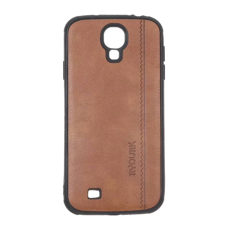 قاب طرح چرم RYOURK مدل Samsung Galaxy S4 - قهوه ای - تصویر 2